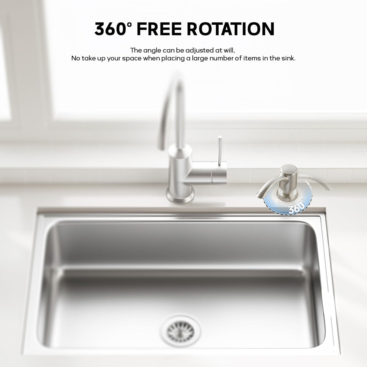 SAMODRA 39-inch extension tube close-up enables easy long-reach refills.