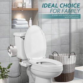 SAMODRA bidet attachment brass T-adapter and steel hose for durable connections