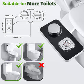SAMODRA bidet attachment brass T-adapter ensures durable cold-water connection
