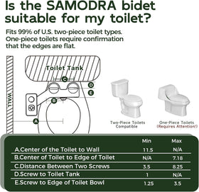 SAMODRA bidet attachment ABS construction with sleek black finish