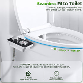 SAMODRA bidet attachment guard gate protects nozzles between uses