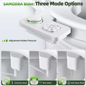SAMODRA bidet attachment rear wash for thorough cleansing and everyday freshness