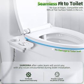 SAMODRA bidet attachment self-cleaning nozzles ensure hygiene and easy maintenance