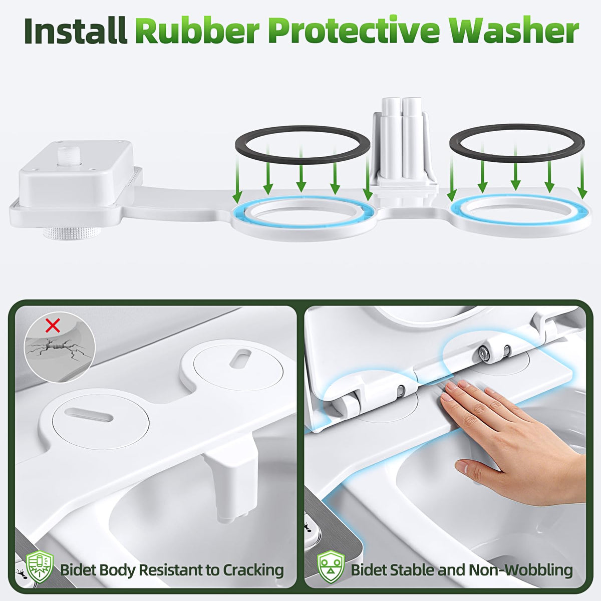 SAMODRA dual nozzles offer front and rear wash for versatile cleansing.