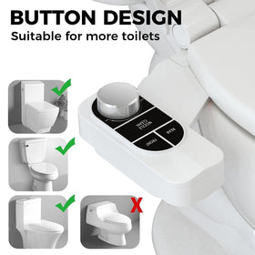 SAMODRA adjustable water pressure knob for precise cleansing.