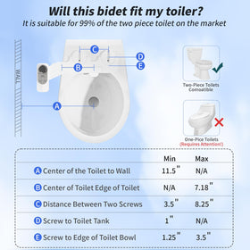 SAMODRA bidet fits standard two-piece toilets without altering seating height