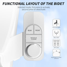 SAMODRA bidet adjustable-pressure knob enabling personalized comfort