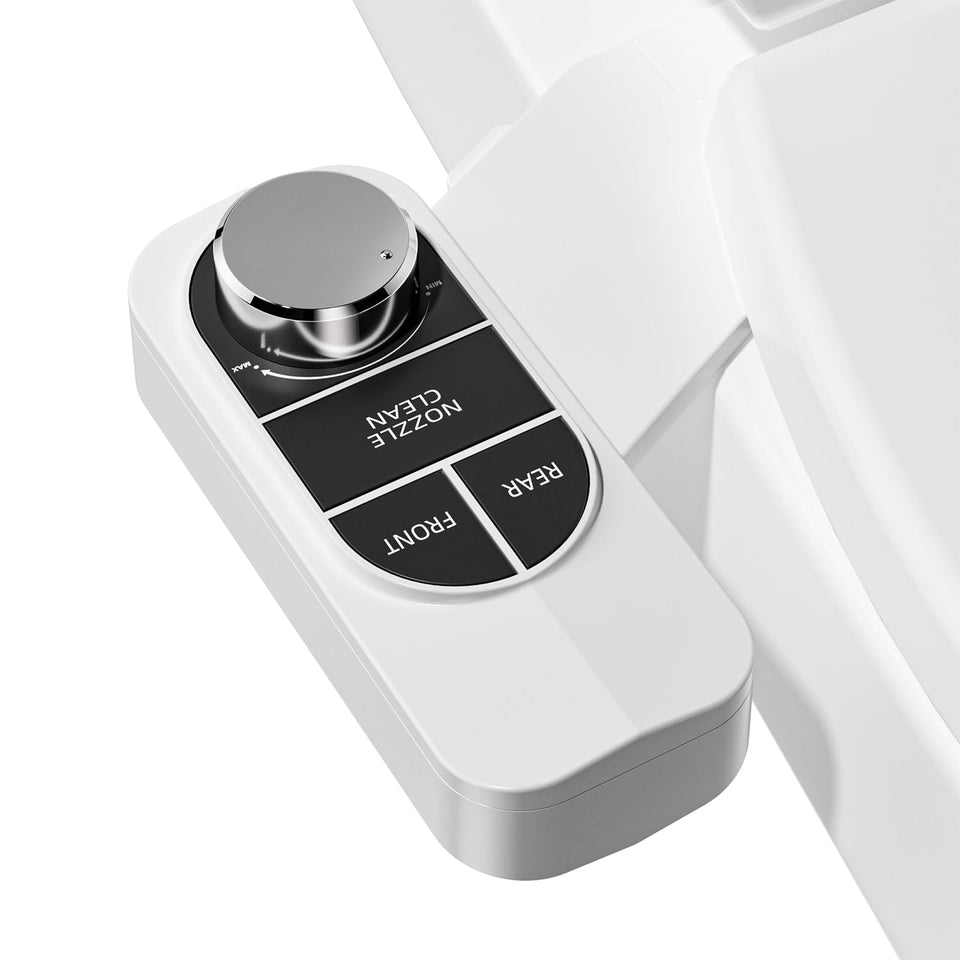 SAMODRA non-electric bidet with dual nozzles for front and rear cleansing.