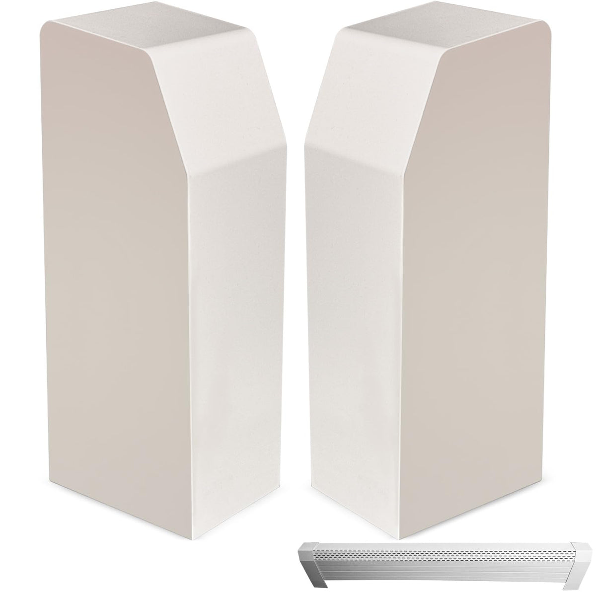 Samorillo 2-pack baseboard end cap left side with snap-on fit.