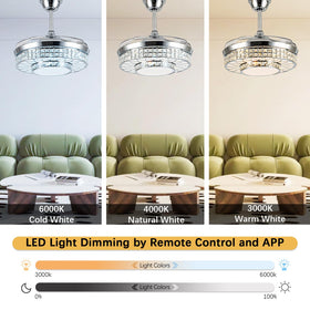 SAMPHON crystal chandelier lampshade with K9 crystals adds a sparkling focal point