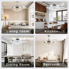 SAMPHON fandelier design fits living rooms, dining areas, and bedrooms