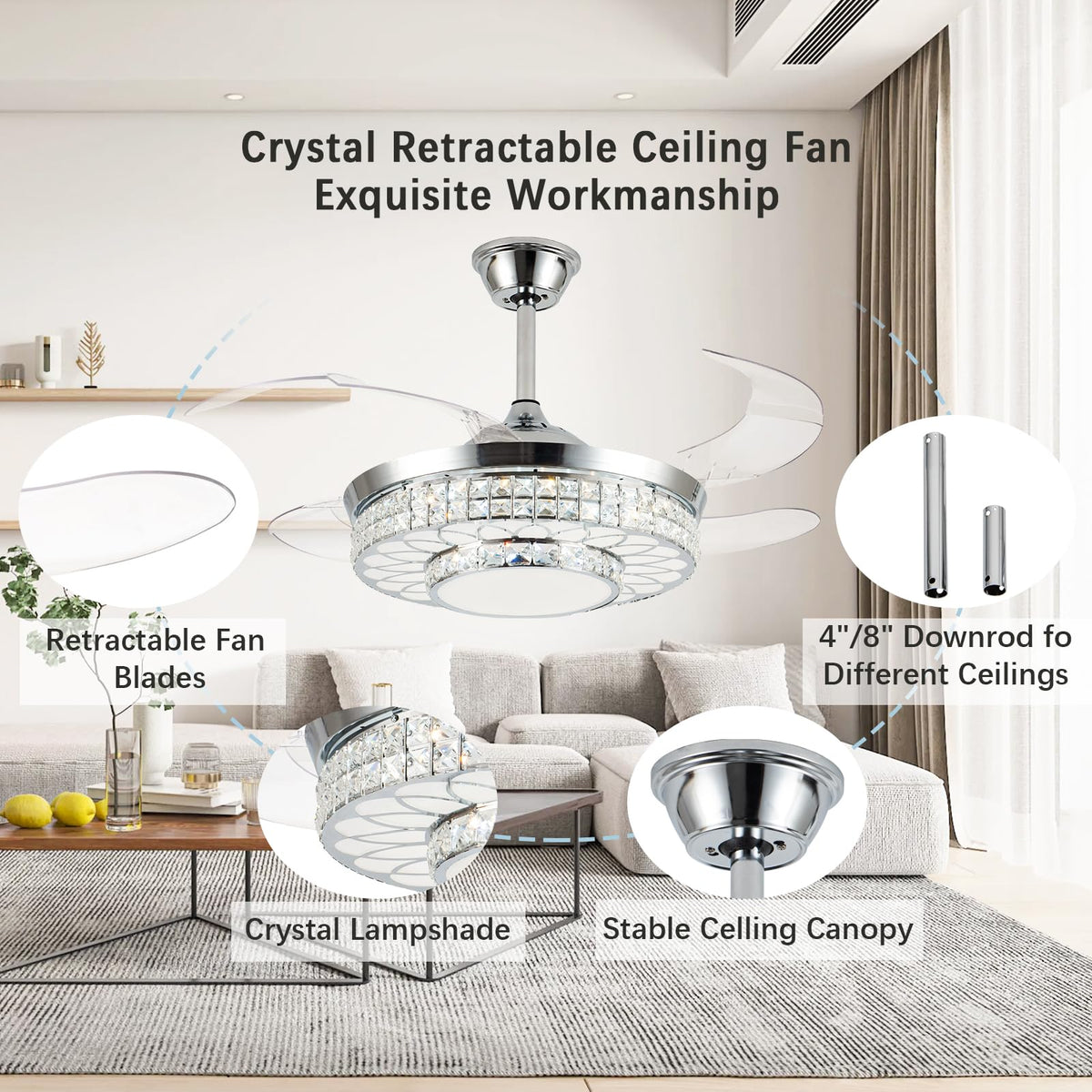 SAMPHON 50W LED dimmable light delivers warm to cool tones for any mood
