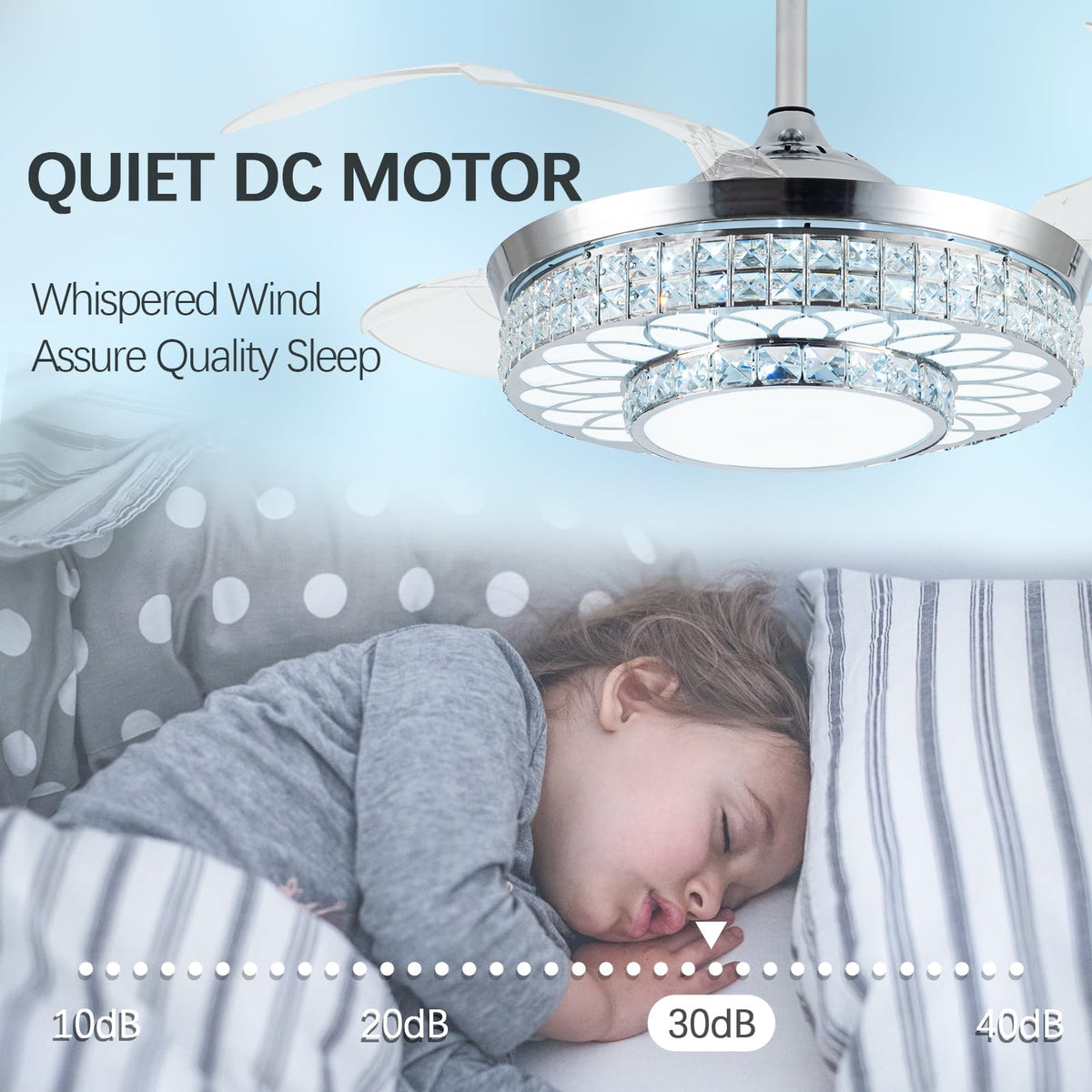 SAMPHON six-speed natural wind setting mimics outdoor breeze