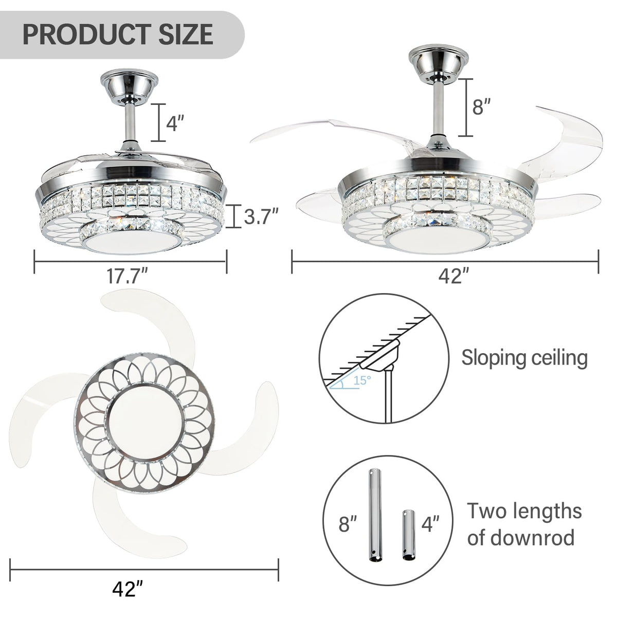 SAMPHON silver finish complements modern interiors with integrated lighting