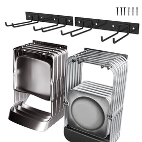 SAMRELAX folding chair storage rack mounted on wall for organized garage spaces