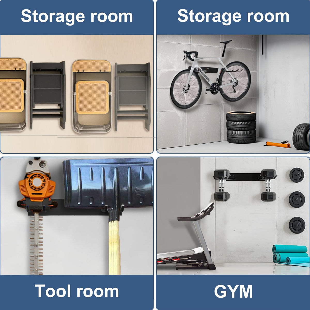 SAMRELAX garden tool organizer mounted on wall saves workspace