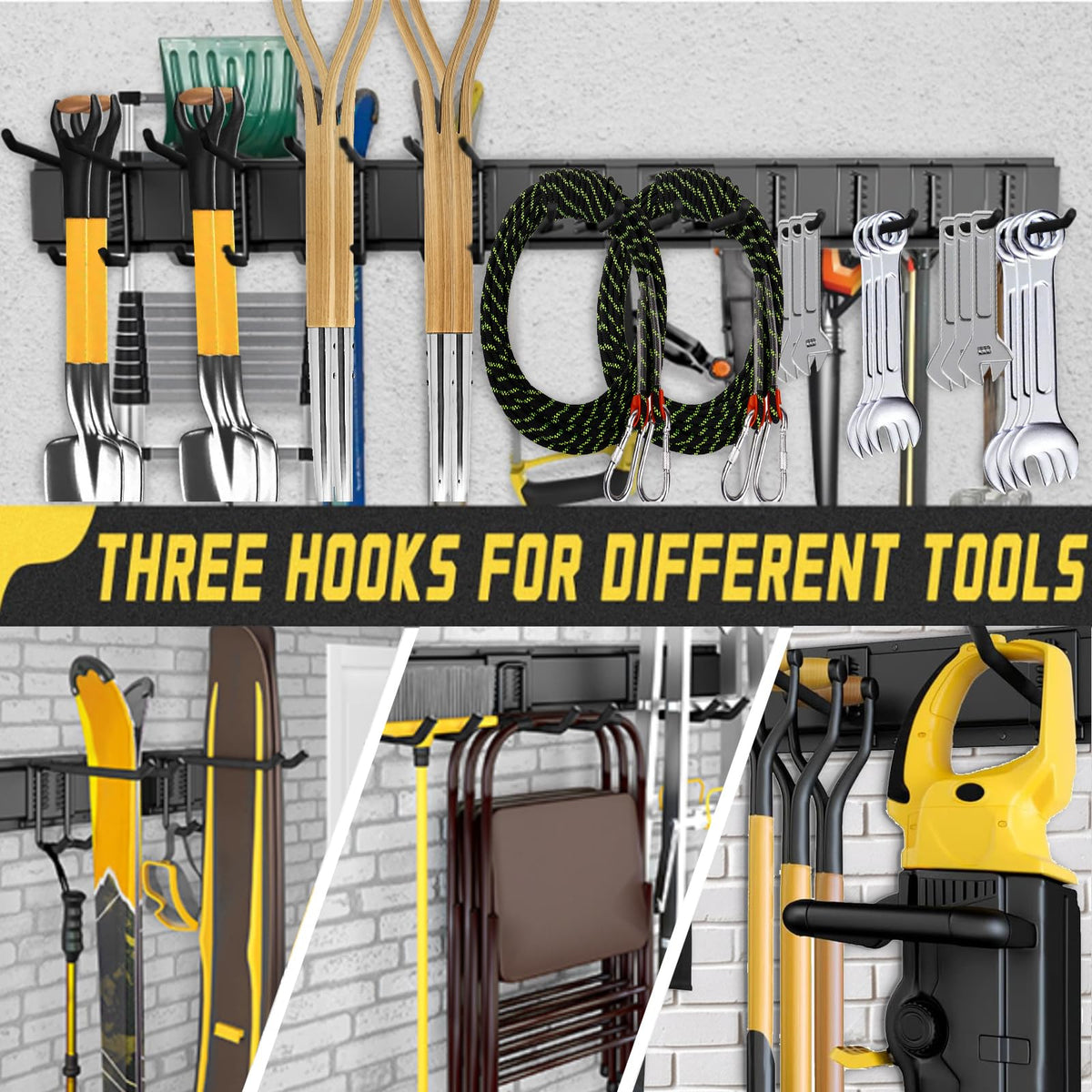SAMRELAX multifunctional rack suitable for garden, gym, and workshop storage.