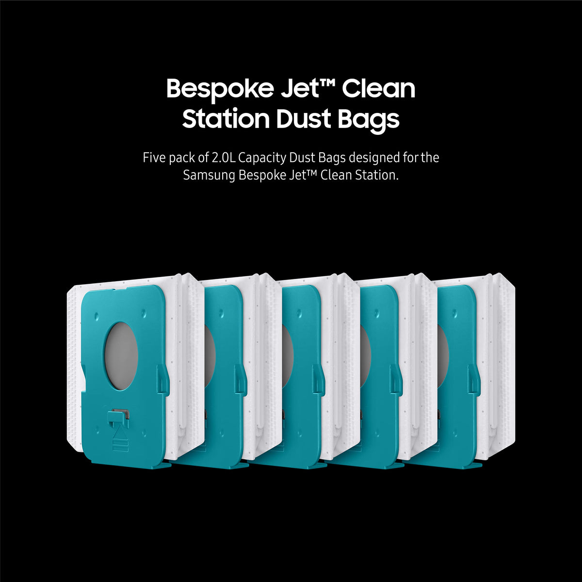 Samsung Bespoke Jet clean station bags showcasing compatibility for smooth bag changes.