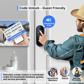 samtechT lock door-side view highlights an easy DIY upgrade for homes.
