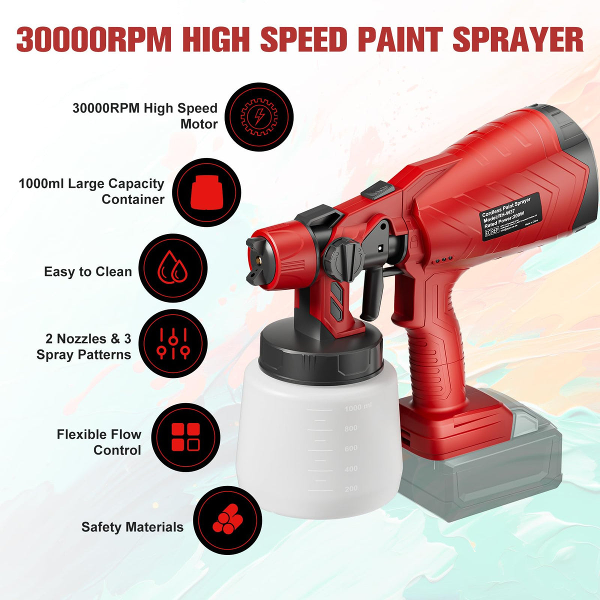 Samvinor sprayer with Milwaukee battery not included for cordless versatility