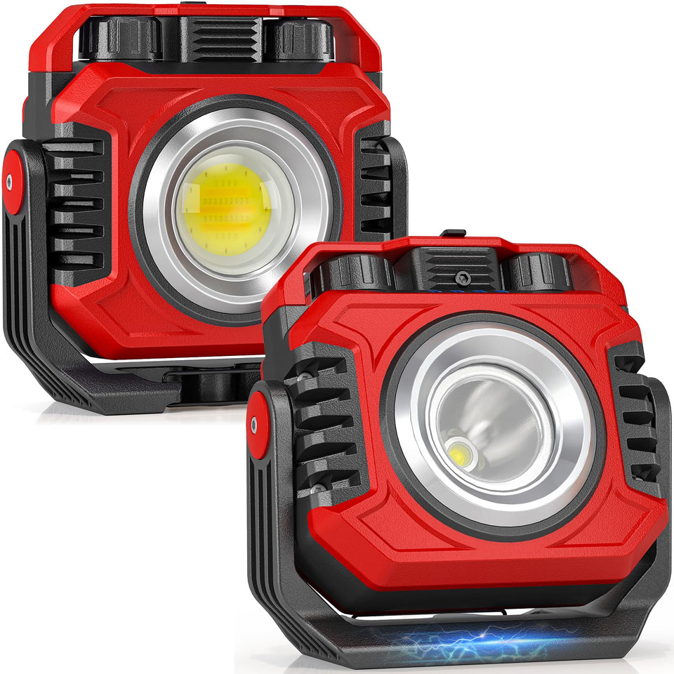 Samyoung 2400LM magnetic work light dual-sided illumination for versatile tasks.
