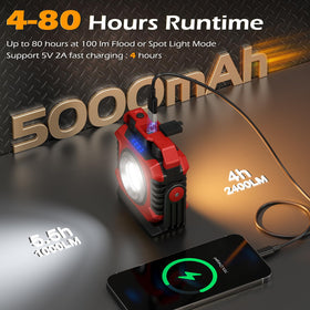 Samyoung dimmable floodlight from 2700K to 8000K for warm to cool tones.