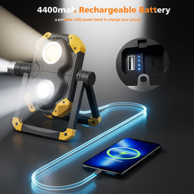 Samyoung foldable-design work light compact for storage and travel.