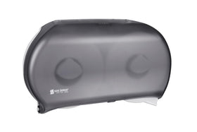 San Jamar SJMR4000TBK rear view emphasizes discreet mounting in facilities.