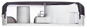 San Jamar SJMR4000TBK side view highlights compact profile in tight spaces.