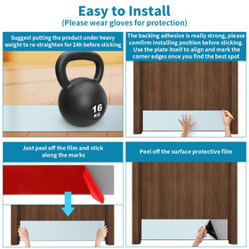 Sanbege 6x30 door kick plate fits 32-inch doors to prevent scuffs and wear.