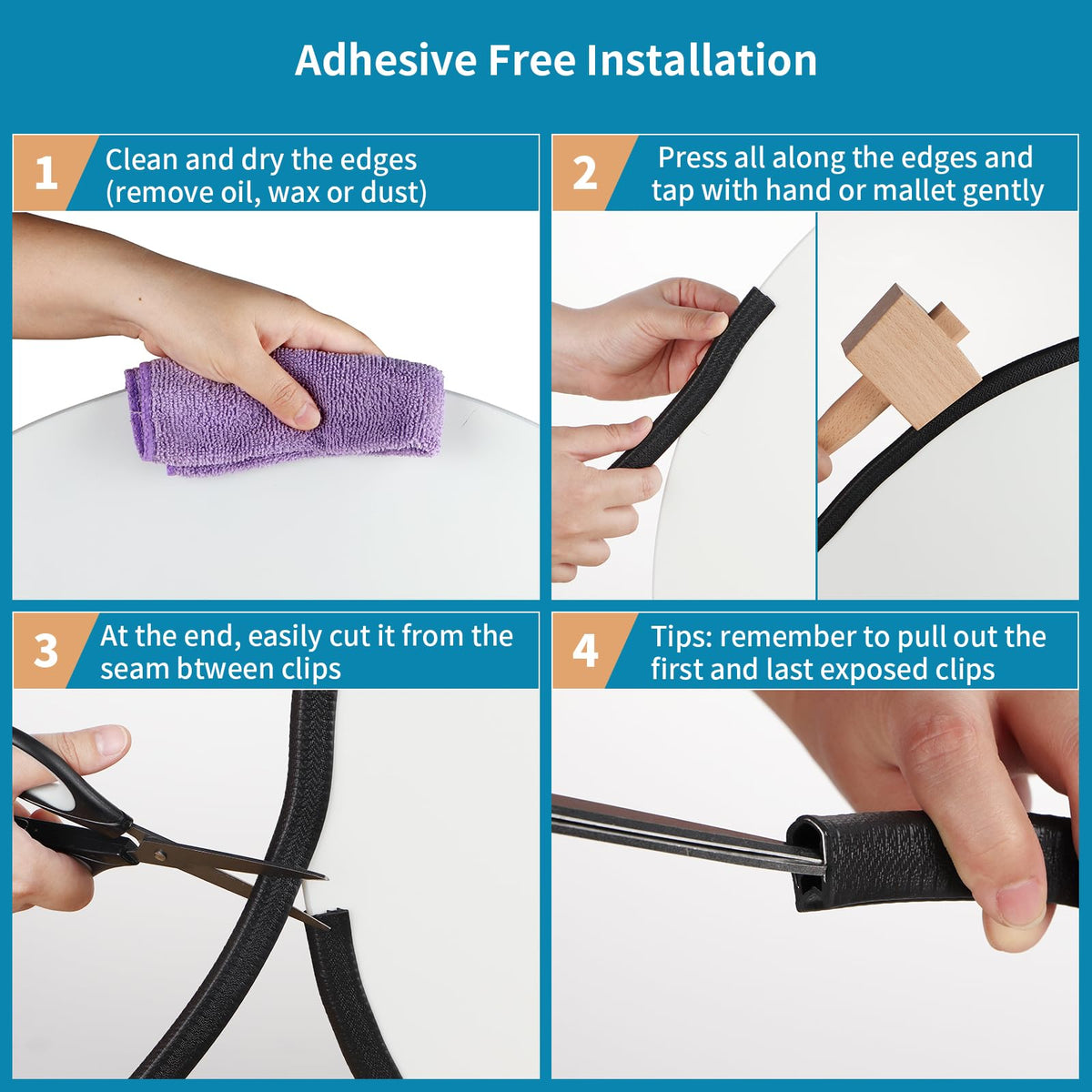 Sanbege edge guard on door edge enables smooth operation.