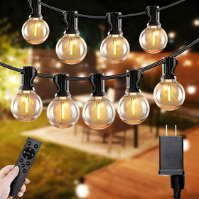 SANBEN outdoor string lights with remote control for easy ambiance creation