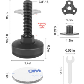 Sanchamy levelers installation with T-nuts ensures secure locking.