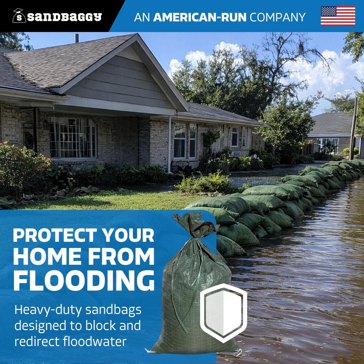 Sandbaggy poly sandbags 14x26 provide reliable construction use with added stability.