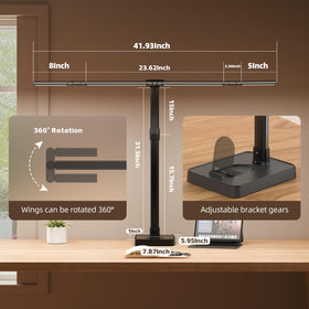 Sandiea LED Desk Lamp with clamp mount saves desk space while you work.