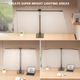 Sandiea LED Desk Lamp features five joints for precise angle control.