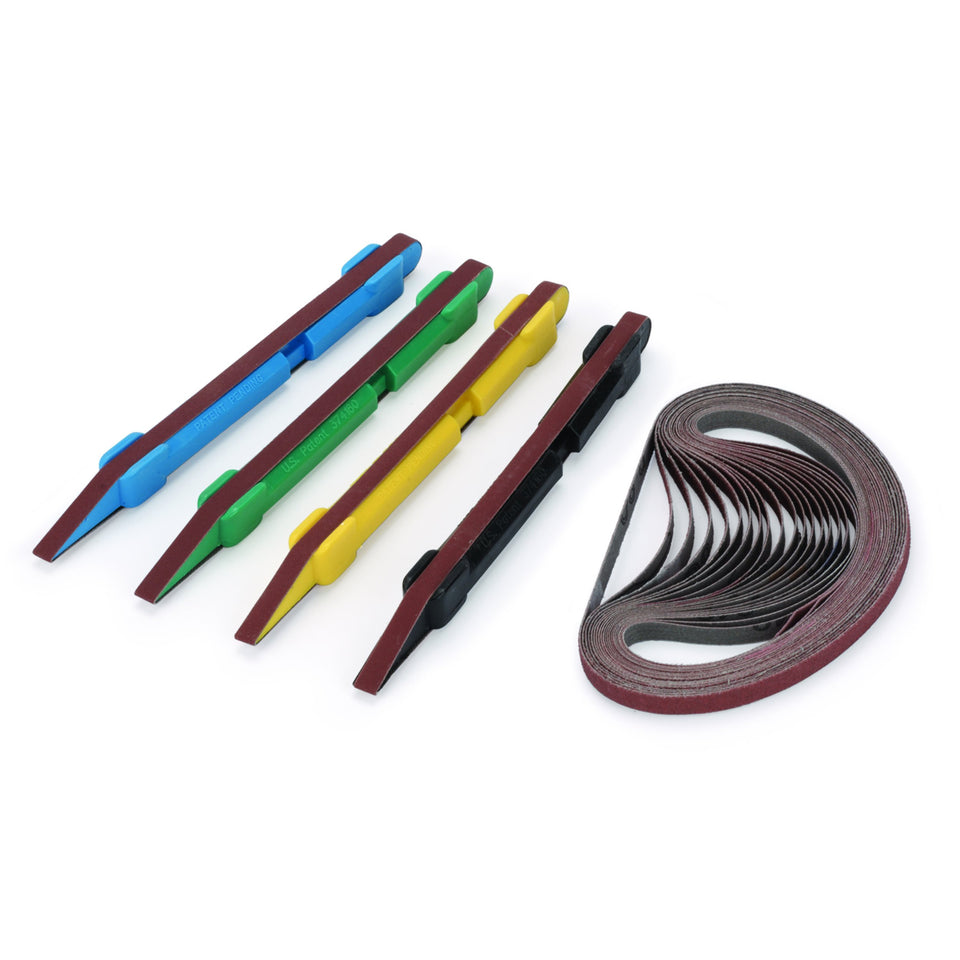 SANDING DETAILER 24-piece finishing kit with hexagon sticks for reach and control.