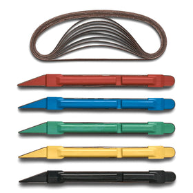 SANDING DETAILER hexagon sticks provide comfortable grip for tight-detail work.