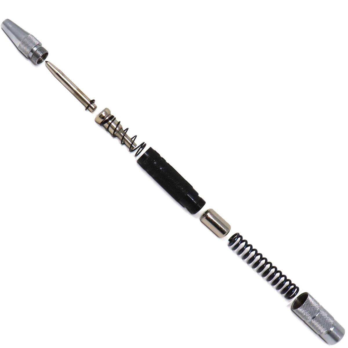 SANDOR center punch features hardened steel tip for durable marks on metal.