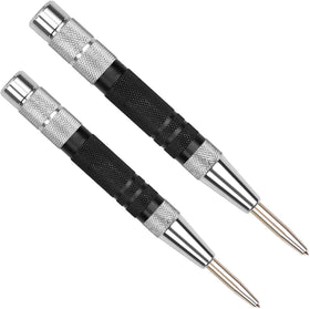 SANDOR center punch with 6-inch brass body for precise starter marks in wood and metal.