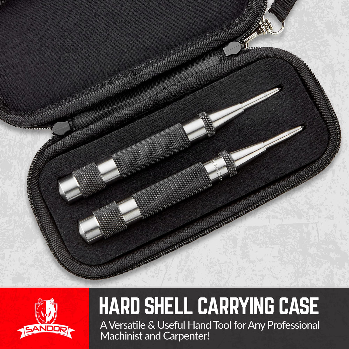 SANDOR 2-pack center punches ideal for machinists and carpenters