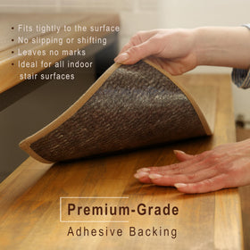 SANDPEAK peel-stick application highlights quick repositioning without leaving residue.