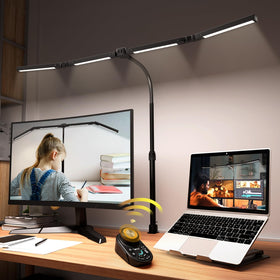 SANDROY VOLT adjustable desk lamp clamp base for space-saving setup and precise light direction.