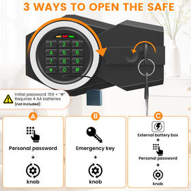 Sanfnz drop safe backlit-keypad for clear night-time access.