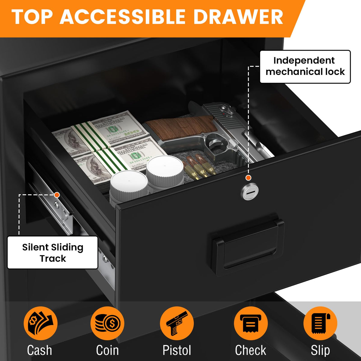 Sanfnz drop safe wall-floor-mount for secure installation.