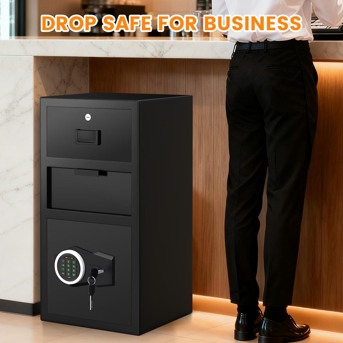 Sanfnz drop safe wide-application for hotels, offices, and retail.