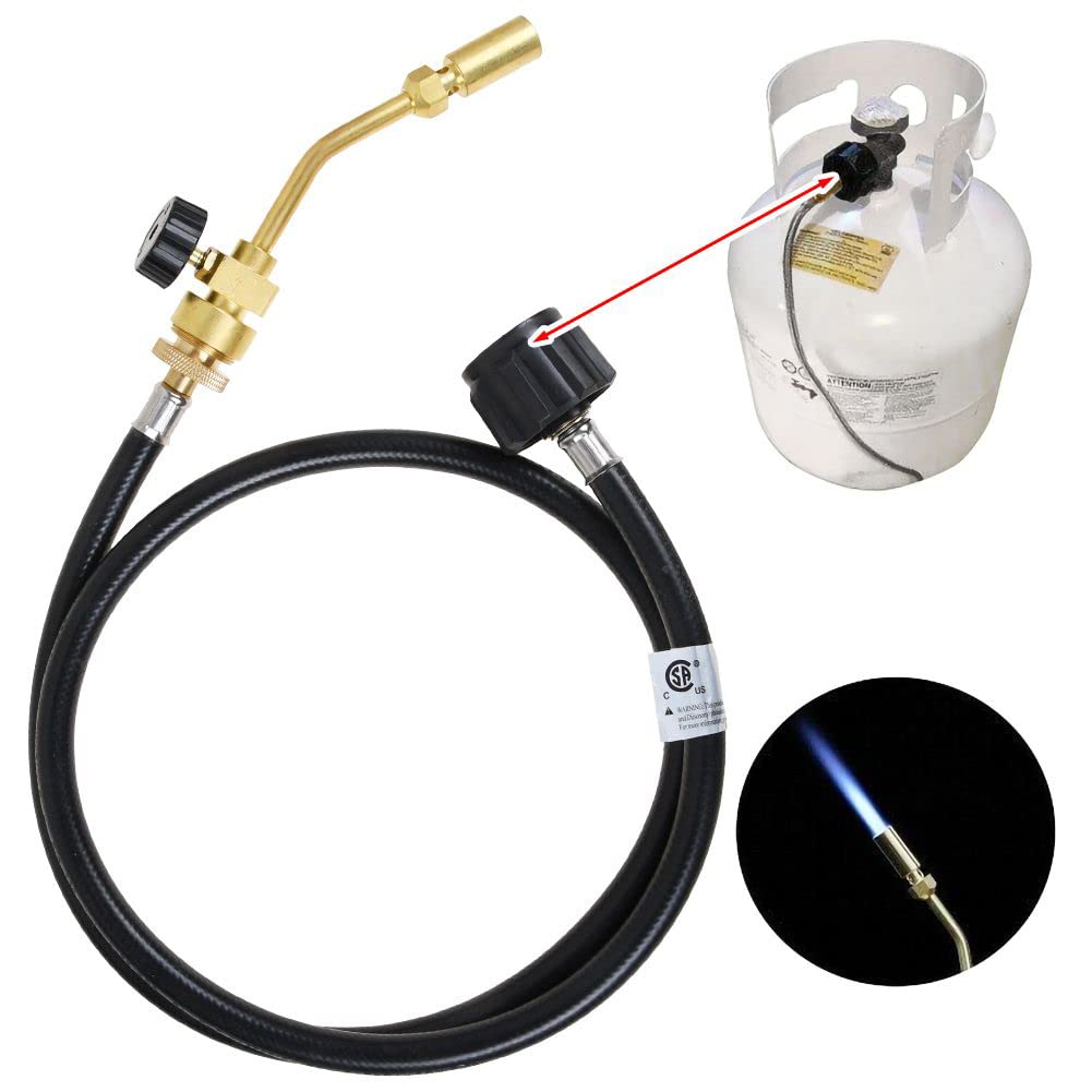 Sanheshun turbo torch kit with brass body, highlighting durability for demanding brazing tasks.