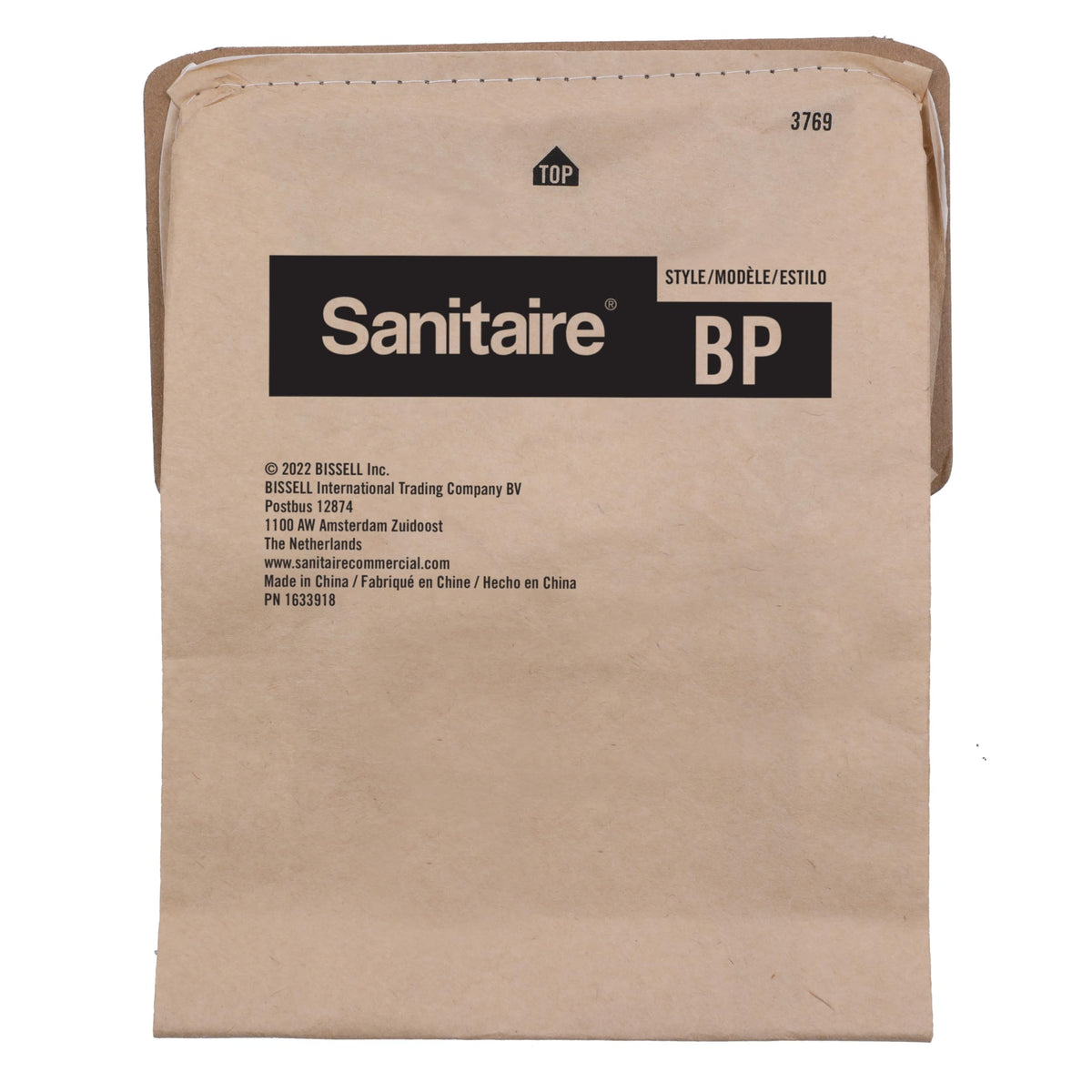 Sanitaire BP replacement bags for Transport Backpack Vacuum, easy to replace