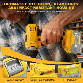 SANIU 12.0Ah battery compatible with DeWalt 20V tools