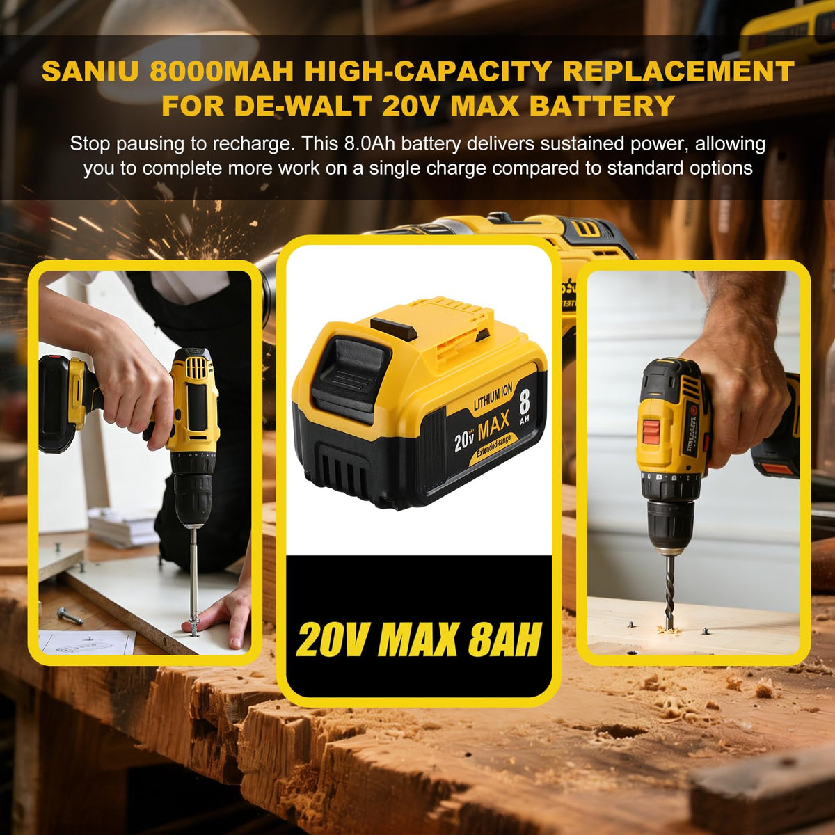 SANIU two-pack keeps you powered for long jobs